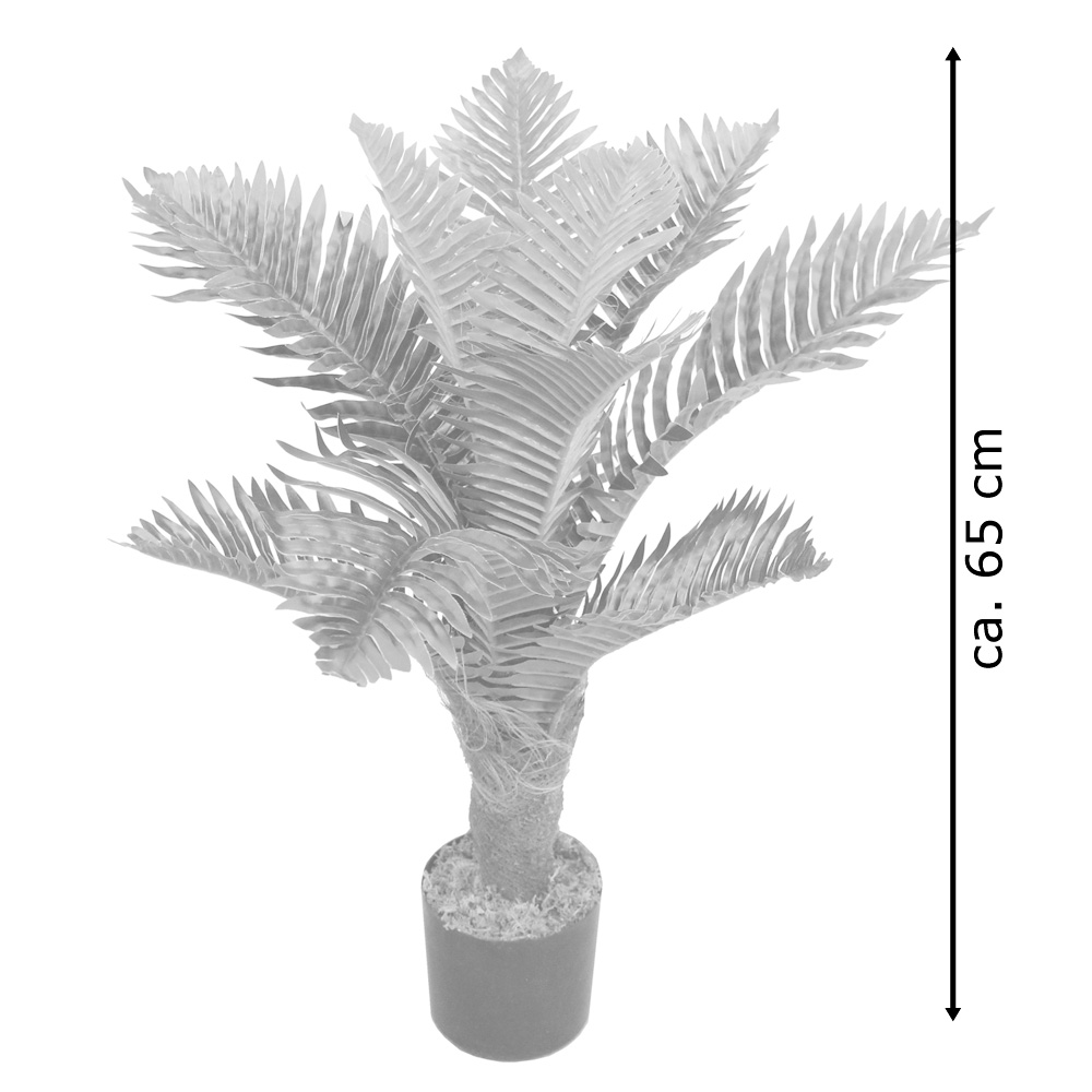 Palme Palmfarn Kunstpflanze Plastik Knstliche Pflanze 65cm Decovego |  eBay.de