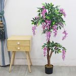 Blauregen Wisteria Glyzinie Kunstpflanze Kunstbaum Knstliche Pflanze mit  Echtholz 120cm Decovego | Lagento.de