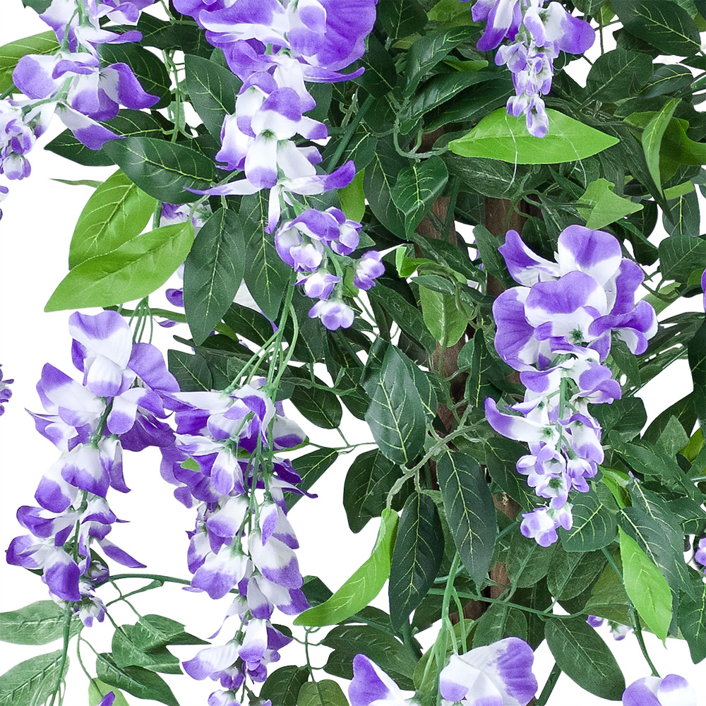 Wisteria Blauregen Glyzinie Kunstpflanze Kunstbaum Knstliche Pflanze mit  Echtholz 160cm Decovego | Lagento.de
