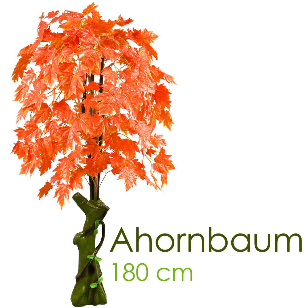 Ahorn Ahornbaum Kunstbaum Knstliche Pflanze Rote Bltter 180cm Decovego |  eBay.de