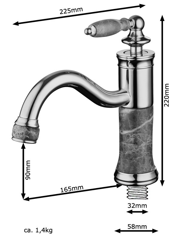 Bad Waschbecken Waschtisch Einhebel Armatur Gold Marmor Sanlingo