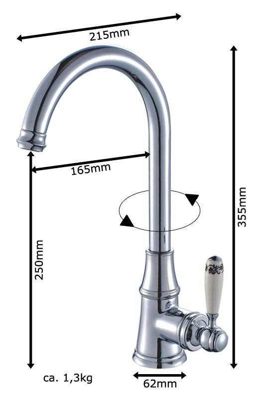Niederdruck Landhaus Bad Waschbecken Waschschale Einhebel Armatur