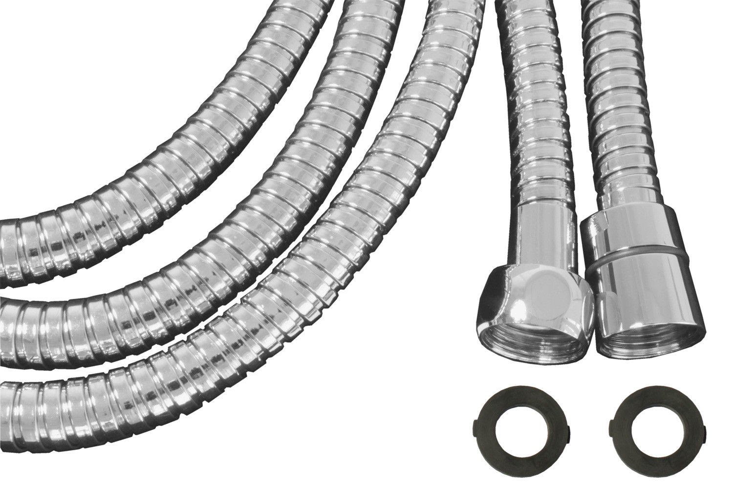 Flexibler Brauseschlauch Dusche Schlauch 125 cm Chrom Metall Sanlingo