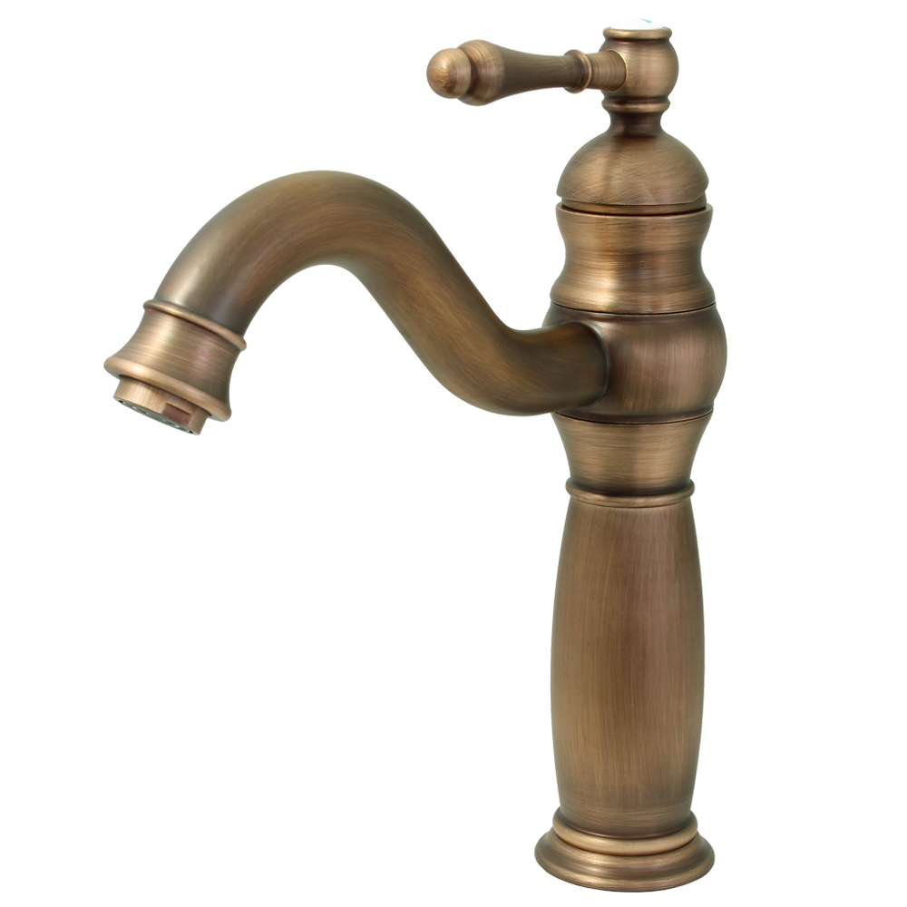 Nostalgie Retro Einhebel Küchen Armatur Spülbecken Antik Messing von