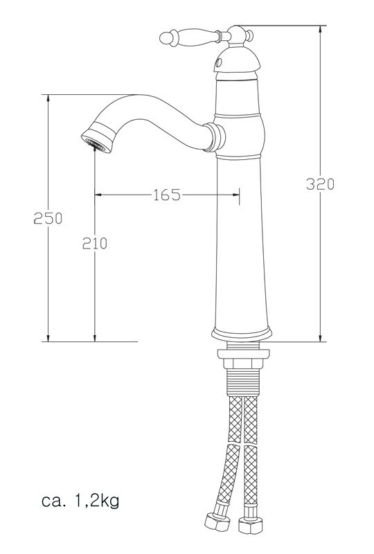 Nostalgie Retro Einhebel Küchen Armatur Spülbecken Antik Messing von