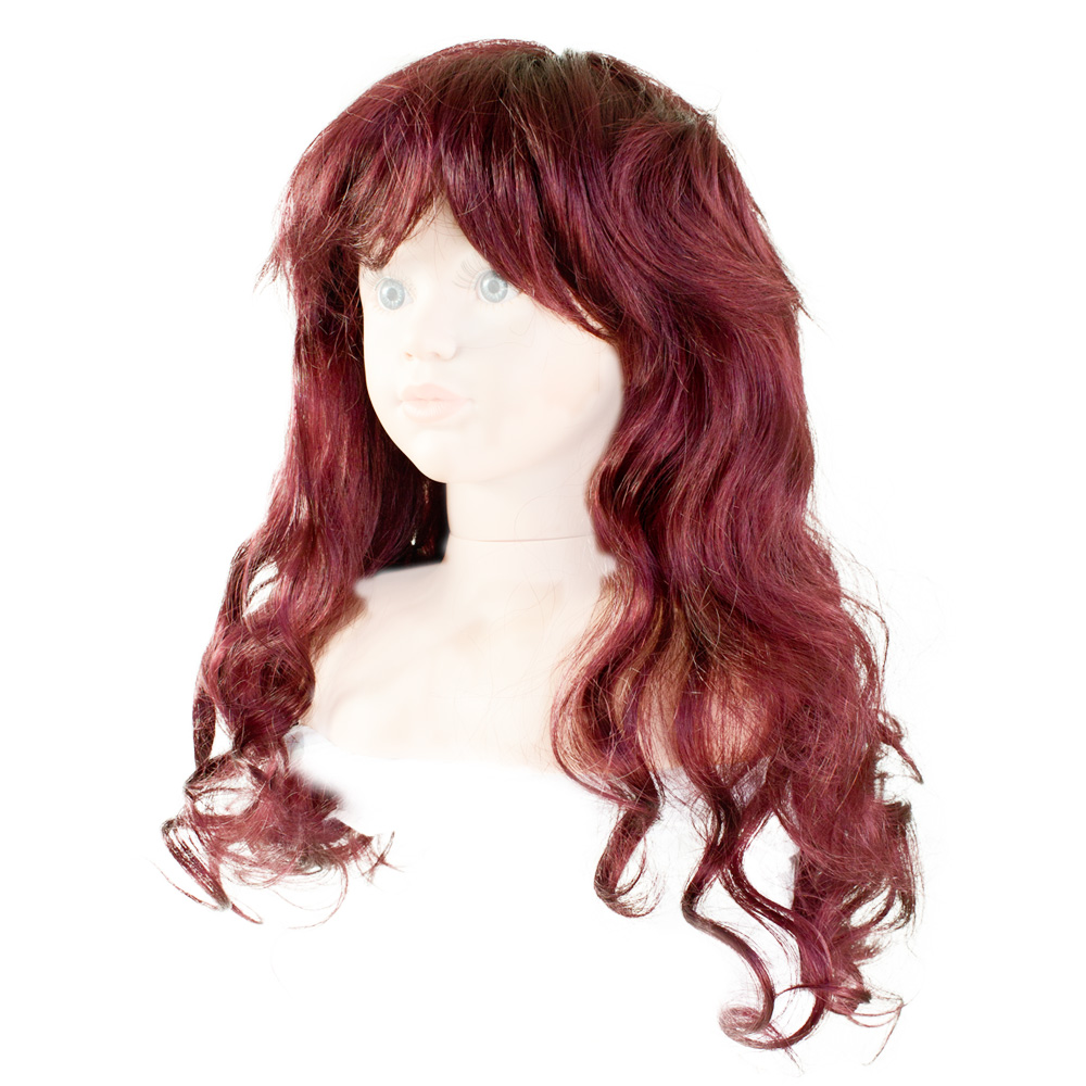Perücke Fasching Karneval Halloween 9 Farben Lang Blond Rot Braun Schwarz Gelb - Bild 4 von 8