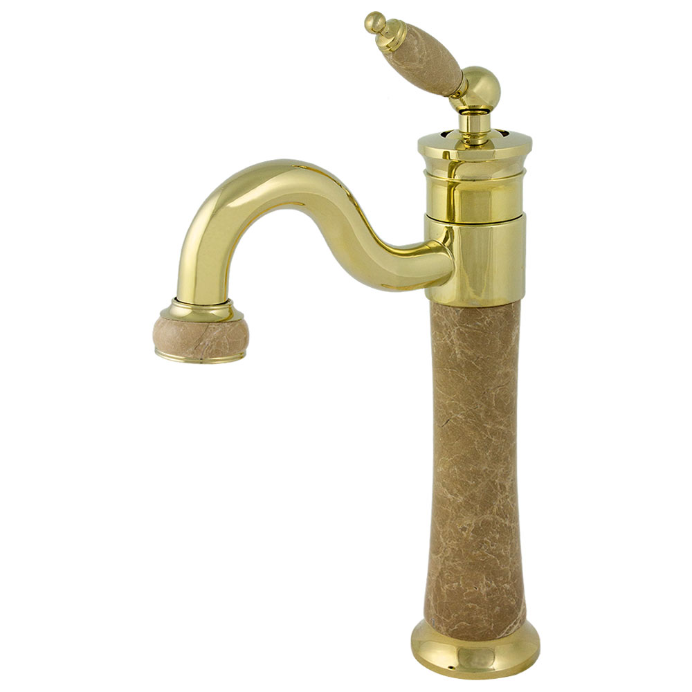 Armatur Wasserhahn Einhandmischer Mischbatterie Bad Waschbecken Marmor