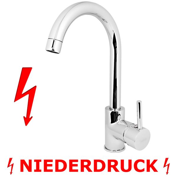 Niederdruck Spültisch Küchen Armatur schönes 2 Strahlarten Schwarz Sanlingo