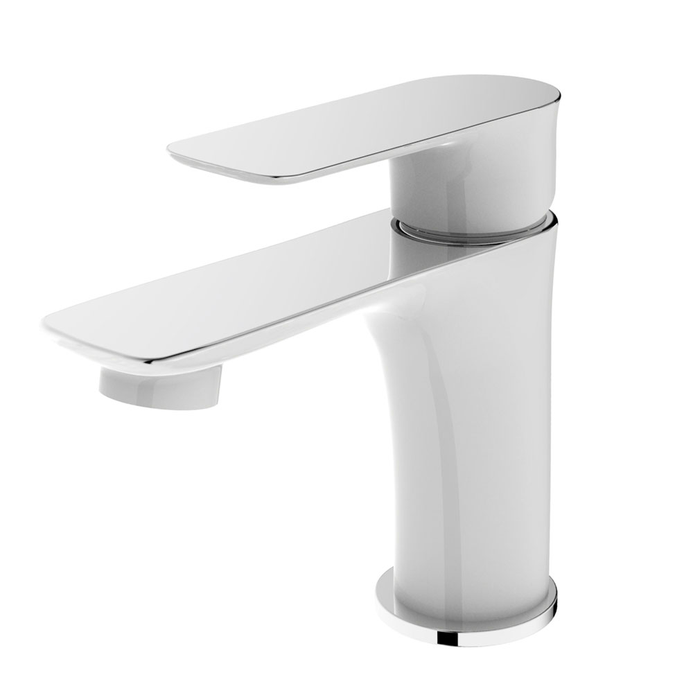 Bad Waschbecken Einhebelmischer Wasserhahn Armatur Weiß Weiss Chrom