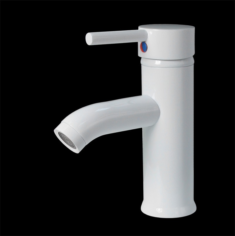 Design Bad Badezimmer Waschbecken Armatur Einhebel Weiss Weiß Armaturen