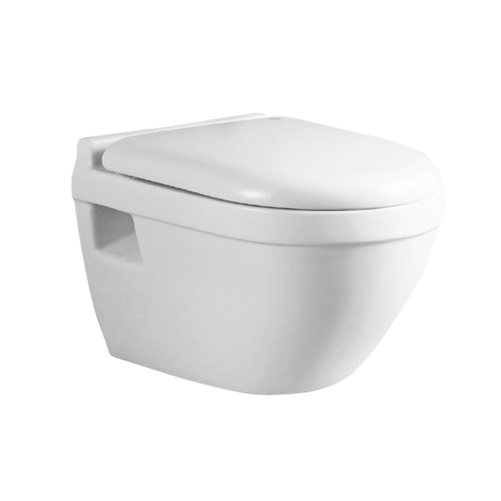 Weiß Keramik Hänge WC und Bidet inkl WC-Sitz Badkeramik WC-Deckel mit SoftClose