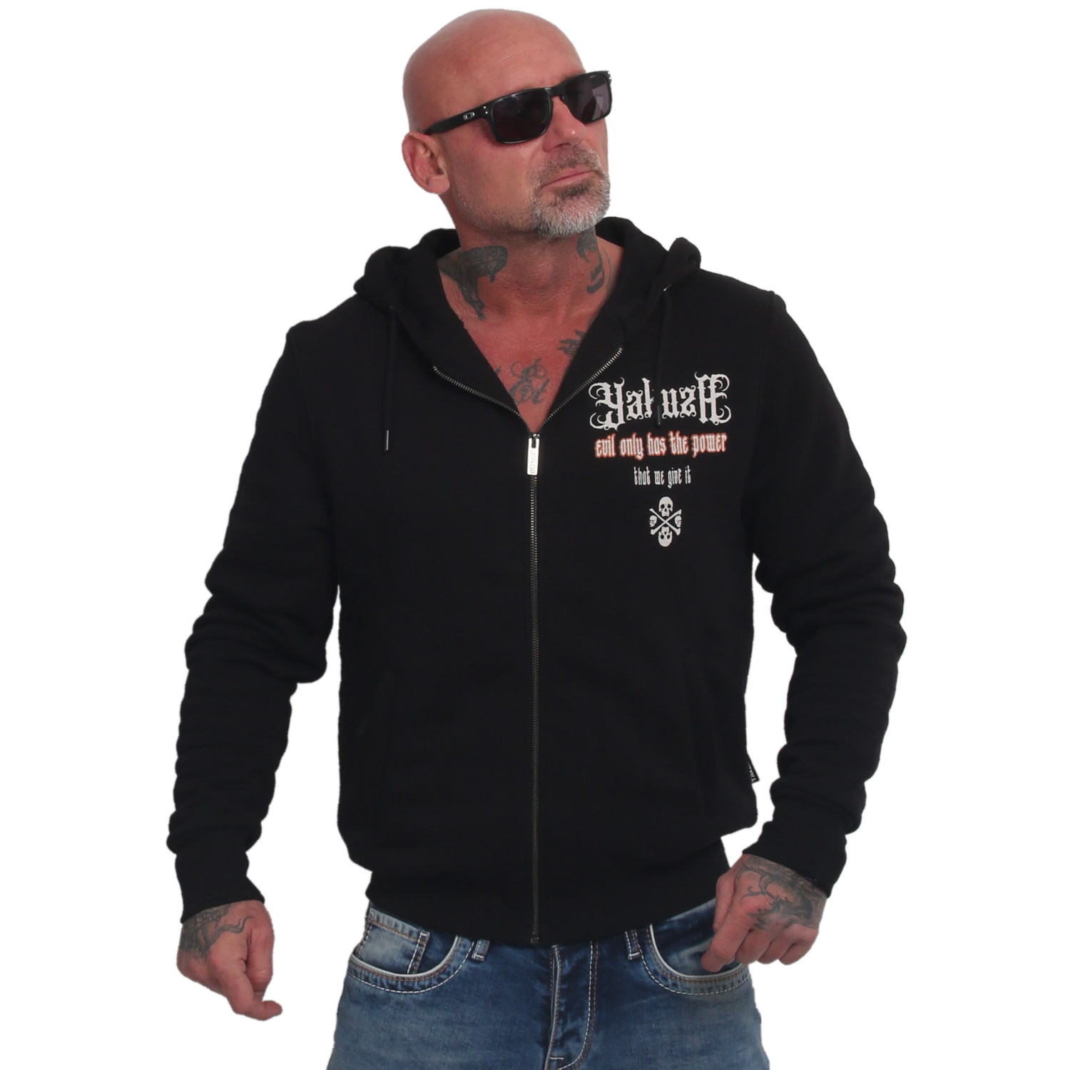 MIRROR9☆ Evil Fake leather zip hoodie Evil Only Zip Hoodie Jacket