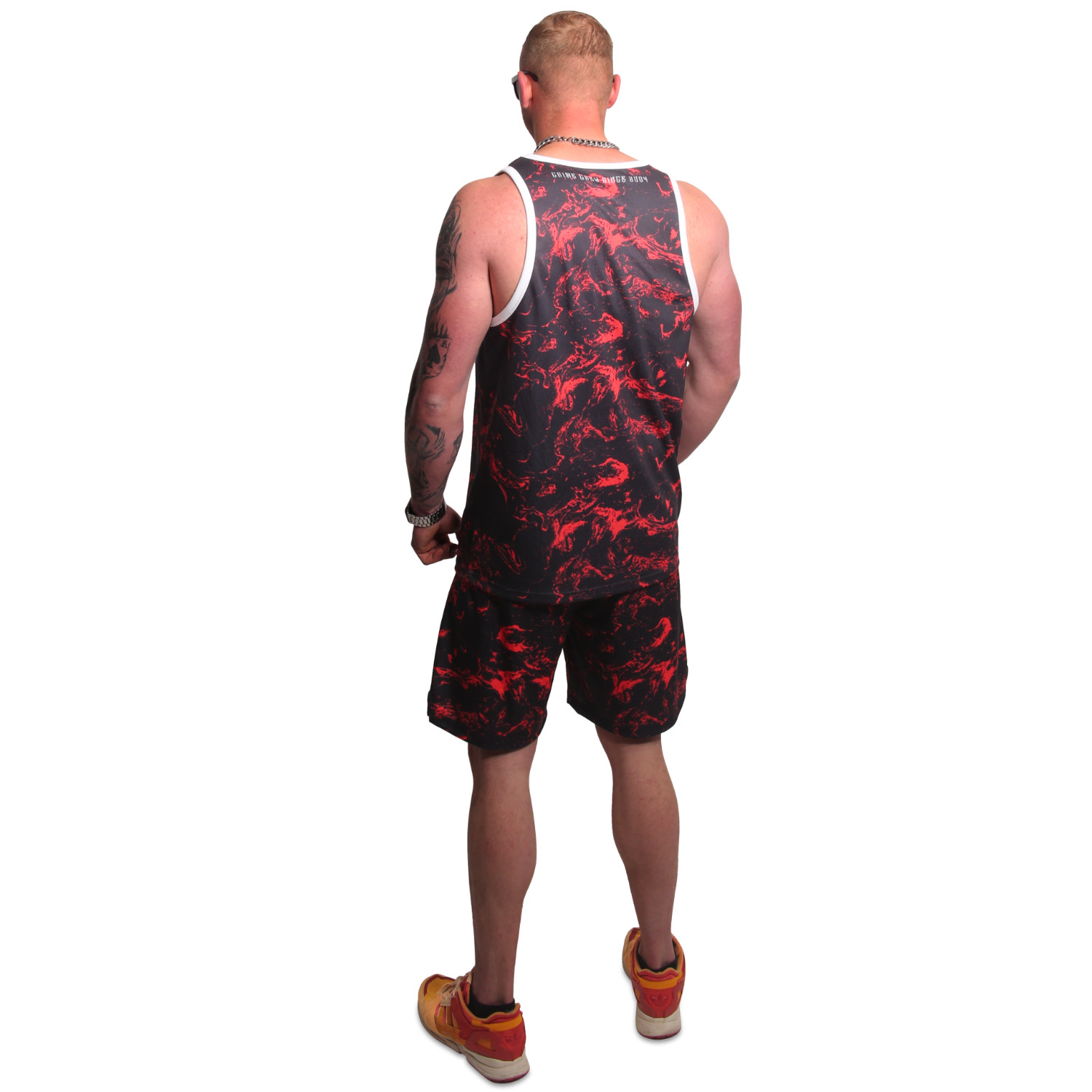 SAPEur® MESH BASKET TANKTOP ブラウンレオパード M メッシュ タンクトップ / WOR US Mesh Tank（ナイトブラック