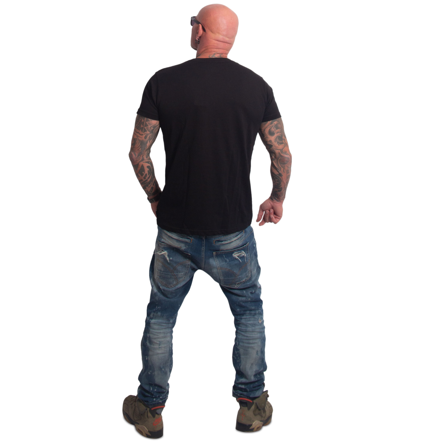 T-Shirt Uomo Yakuza Bleak Regular Basic | Girocollo In Cotone 100% | Vestibilità Casual, Stampa Discreta Sul Petto, Taglia XL Circonferenza 60cm
