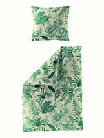 JACK by Bierbaum Mako Satin Bettwsche 135x200cm 2 tlg. Monstera Tropisch  Grn Mint | JACK-Shop
