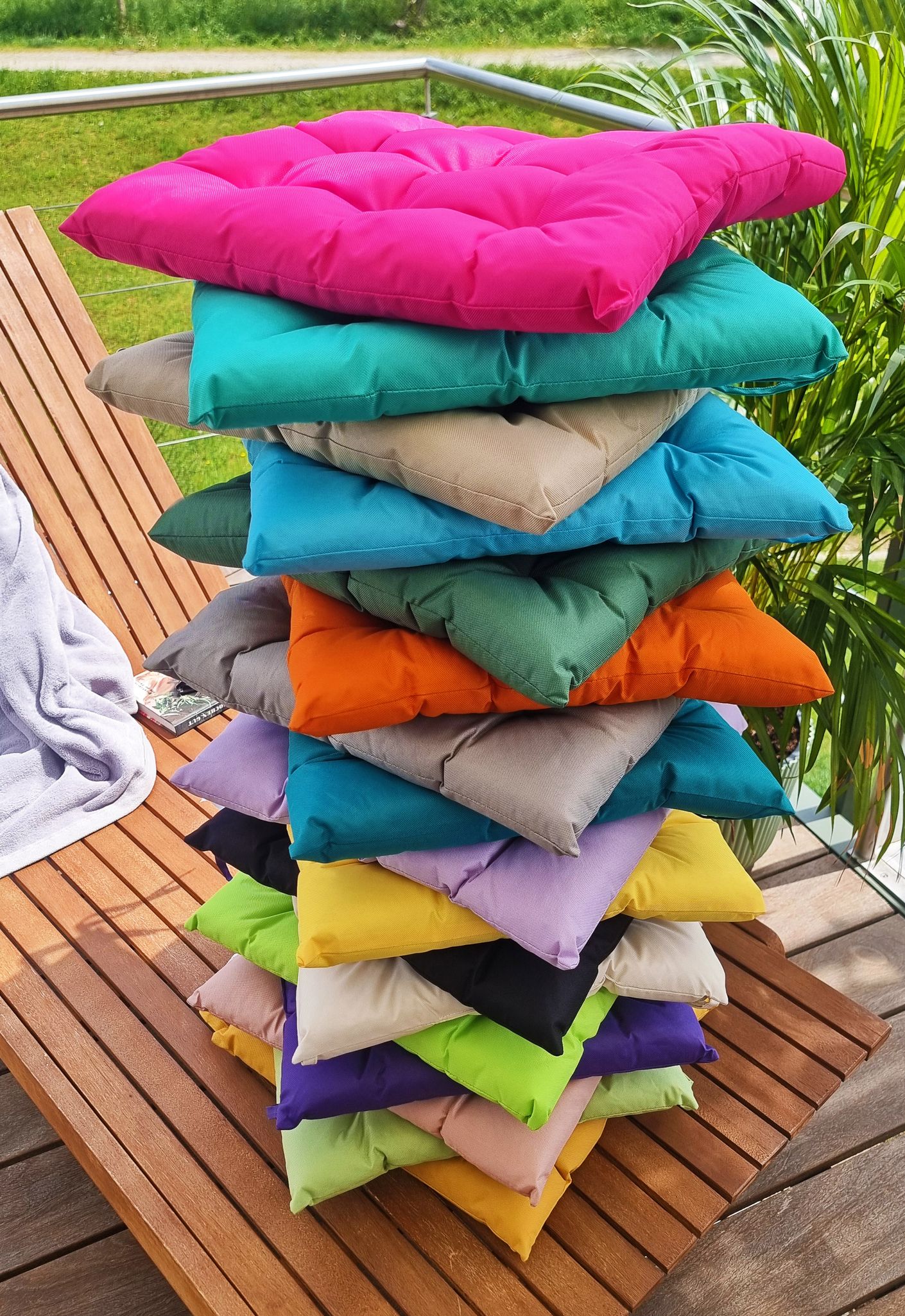 OIJKLA Stuhlkissen 47x40x8 Cm - Rutschfeste Sitzpolster Für Innen & Außen