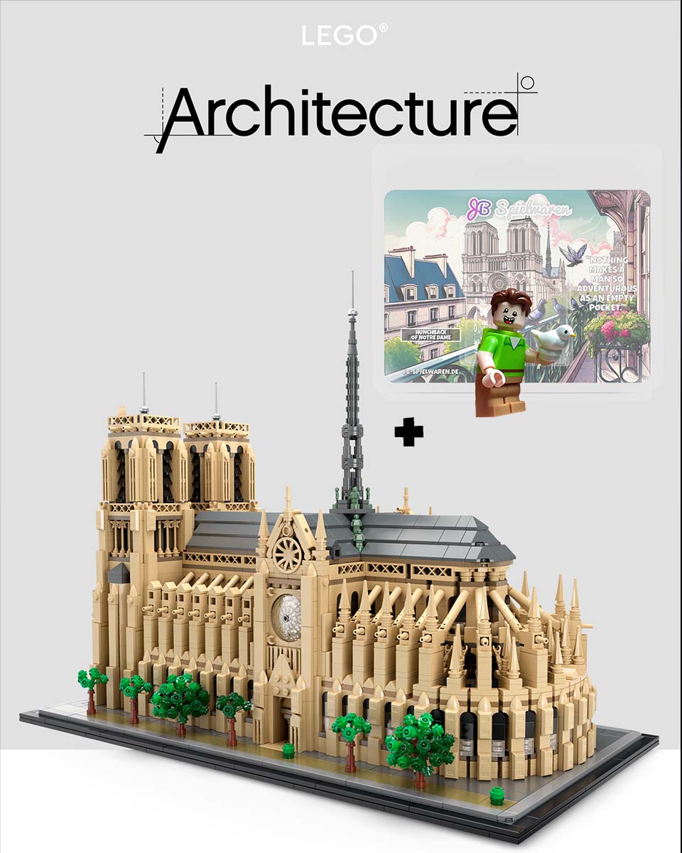     Notre Dame avec Le sonneur de cloches de Notre-Dame Custom Minifigure