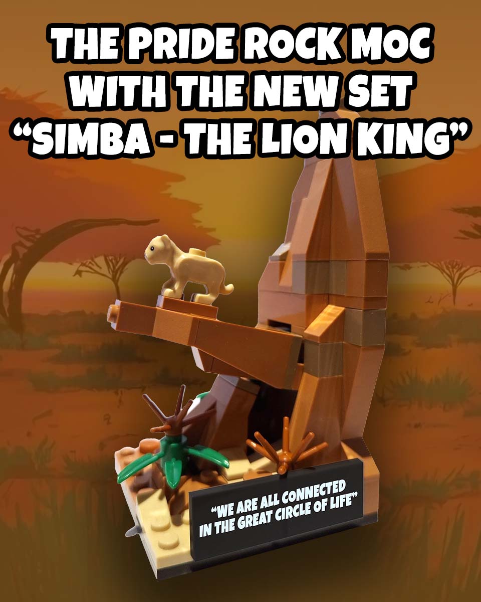     Large Simba to build from The Lion King with Special Pride Rock Moc