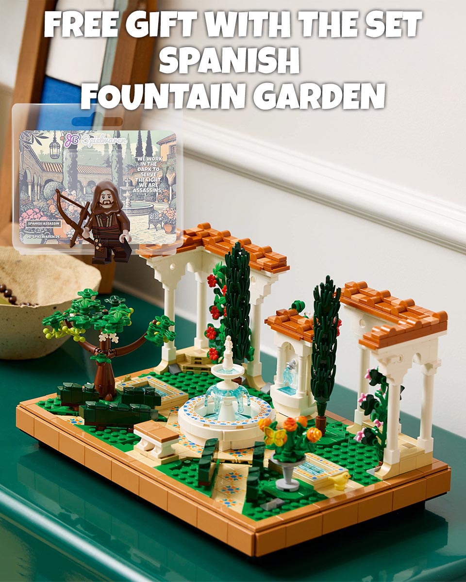     Spanish Fountain Garden with Spanish Assassin (Custom Minifigure)