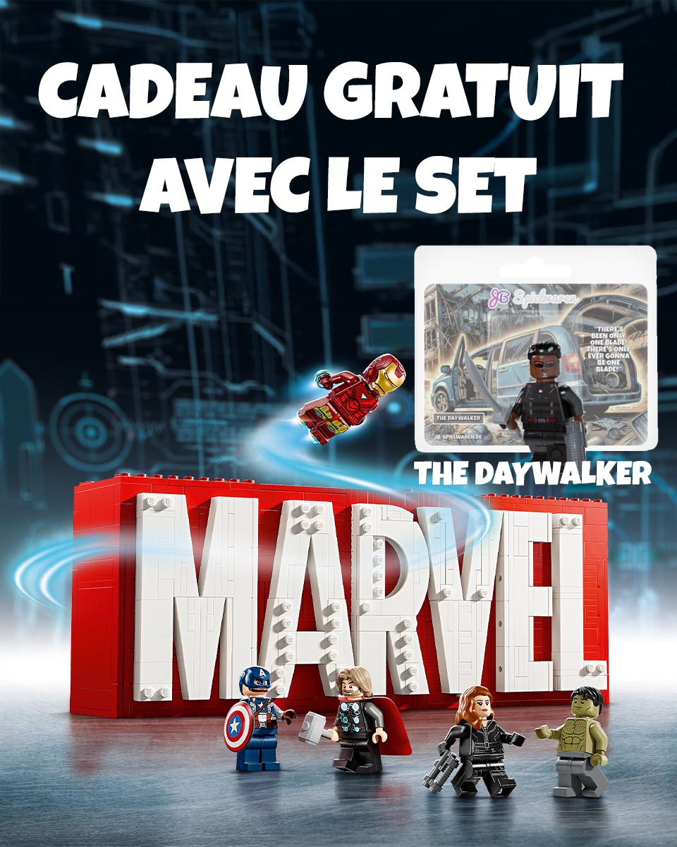     LEGO 76313 Logo MARVEL et figurines, dont la figurine de Daywalker