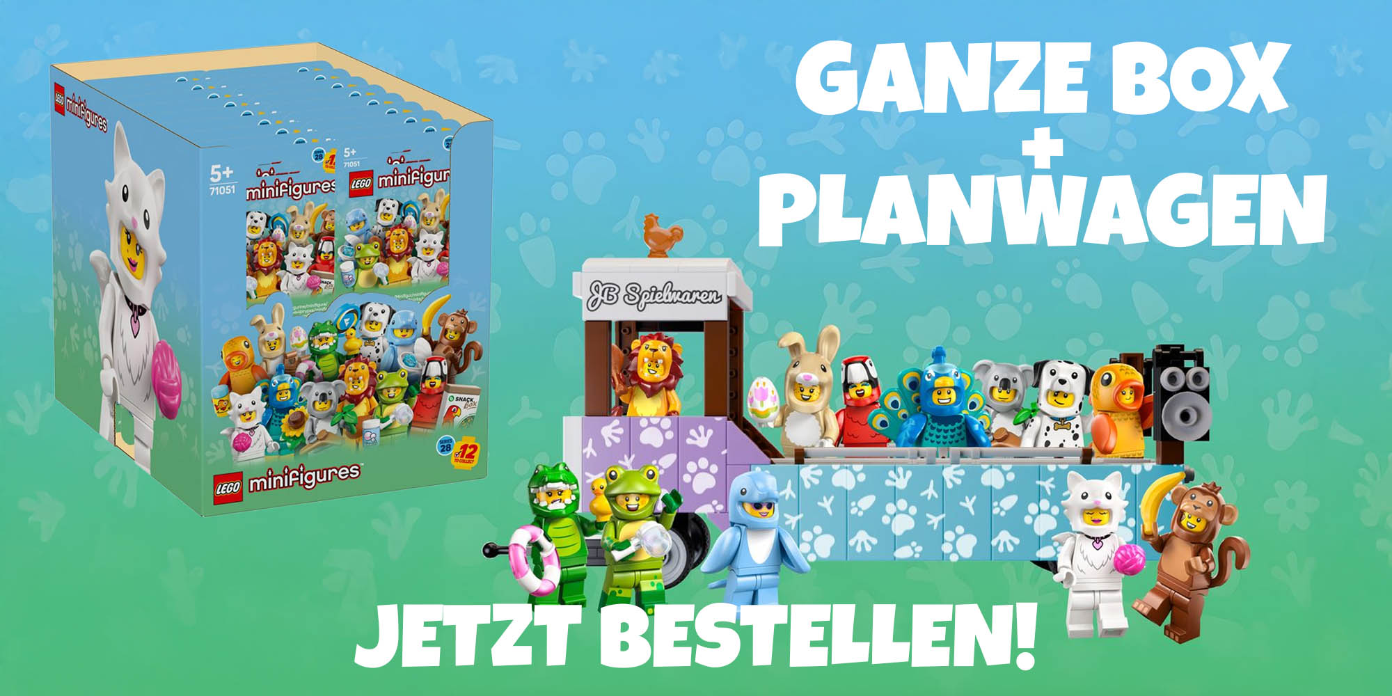     71051 LEGO® Minifiguren Tiere Serie 28 mit 36 Minifiguren & Planwagen
