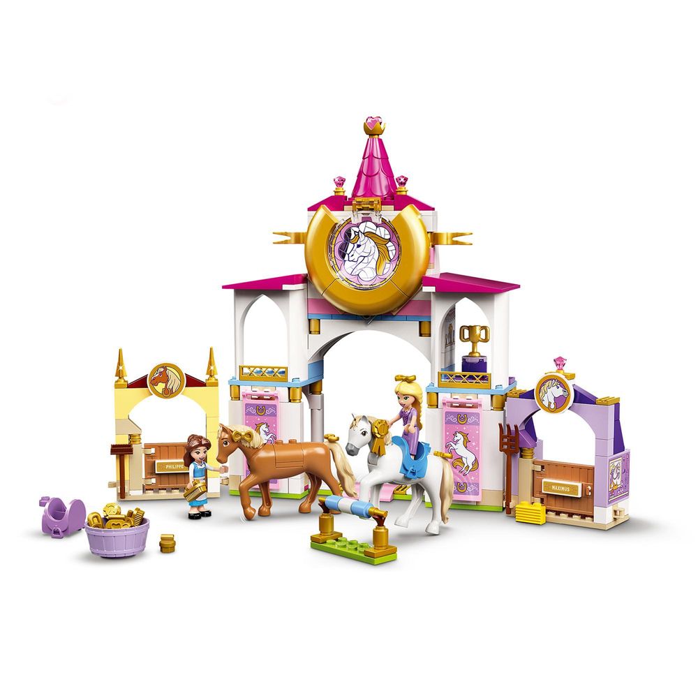 LEGO 43195 Belles Spielwaren und Rapunzels JB königliche Ställe 