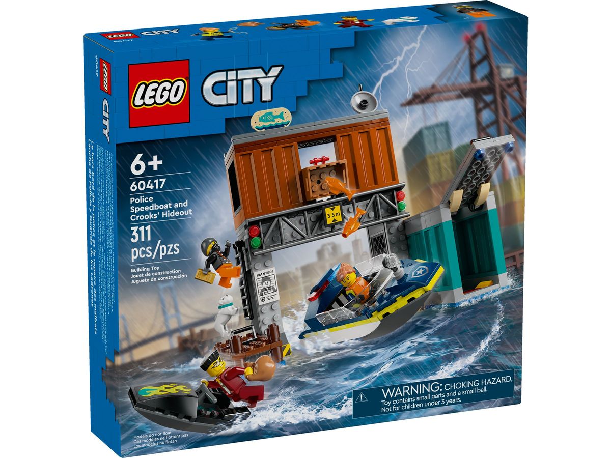 LEGO 60417 Police Speedboat and Crooks' Hideout | JB Spielwaren