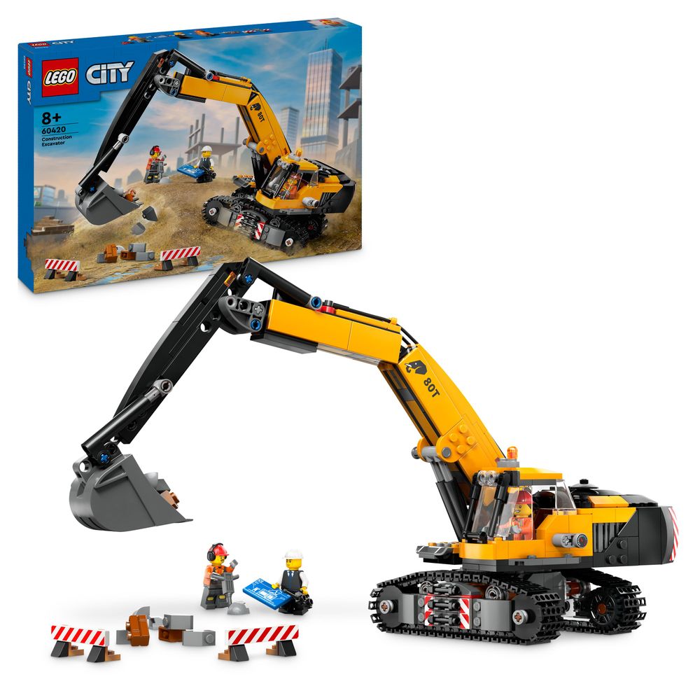 LEGO 60420 Yellow Construction Excavator | JB Spielwaren