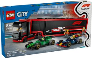 LEGO 60445 Formula transporter with RB20 AMR24 F1® racing cars