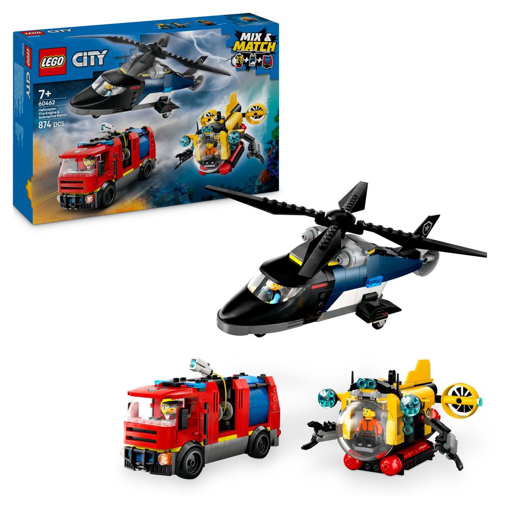 Lego truck and helicopter online