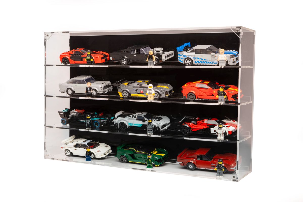 Display case for LEGO® Speed ​​Champions Cars (4x3) – BrickShell Cases,  JB Spielwaren