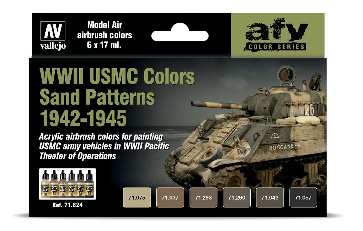 Vallejo Model Air: WWII USMC Colors Sand Patterns 1942-1945 | JB Spielwaren