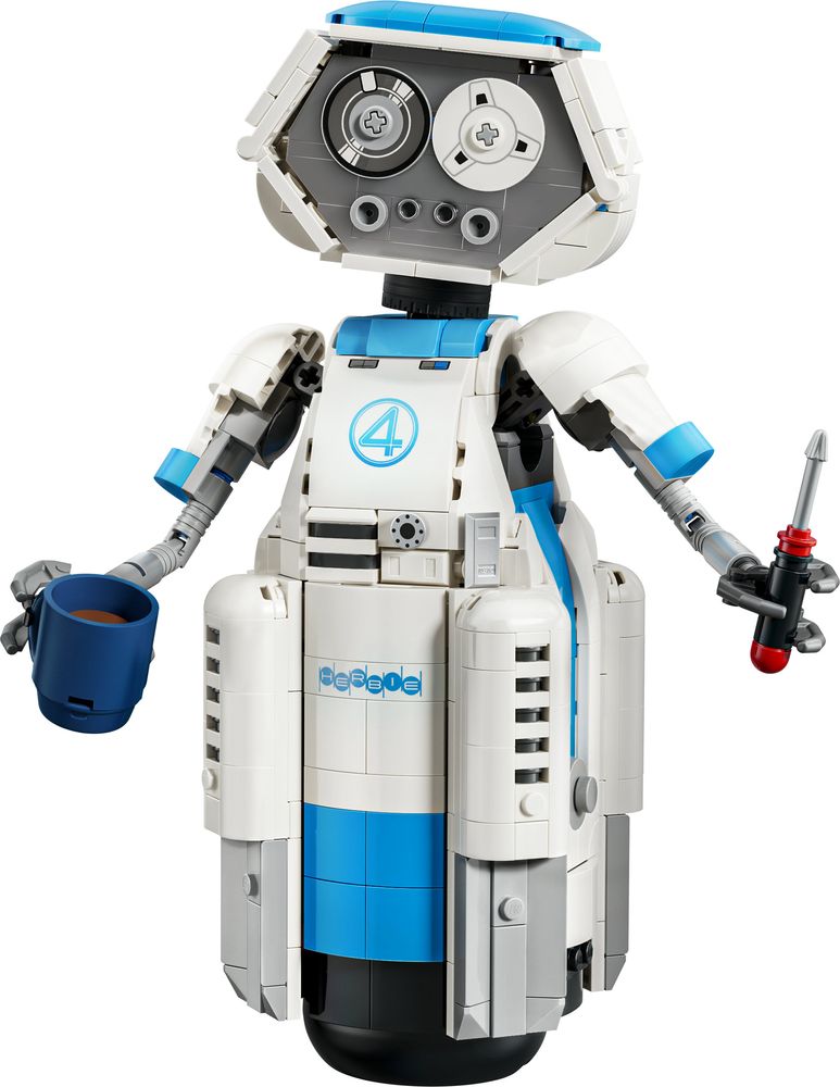 LEGO 76339 H.E.R.B.I.E. – baubarer Fantastic-Four-Roboter mit Becher und Schraubenzieher