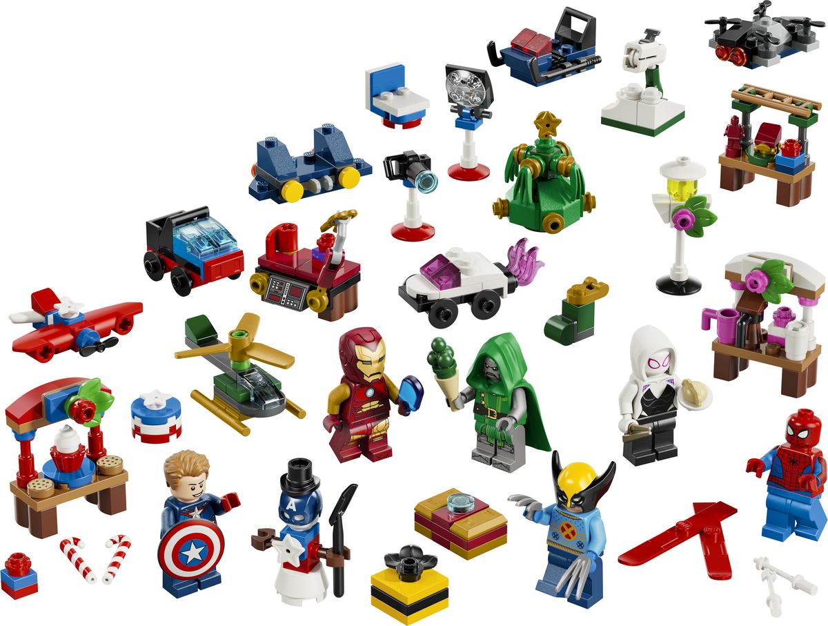 LEGO 76340 Marvel Adventskalender Inhalt mit Minifiguren