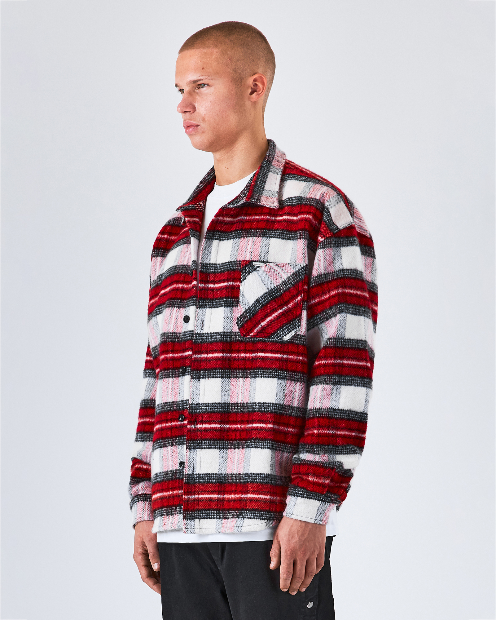 Red and white oversized shirt Clearance