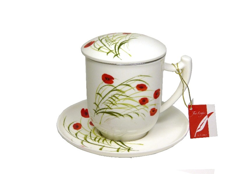 Tea Logic Kräutertee Tasse Caprice 380ml mit Sieb und Deckel Porzellan