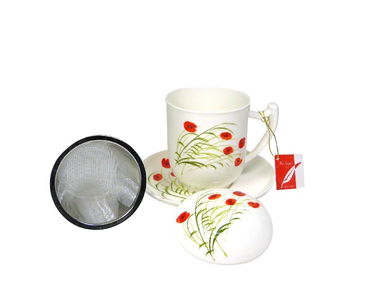 Tea Logic Kräutertee Tasse Caprice 380ml mit Sieb und Deckel Porzellan