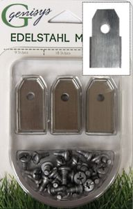 30x Titanium Messen Voor Yardforce Robotmaaiers + 30 Schroeven - HQ 2018 Versie