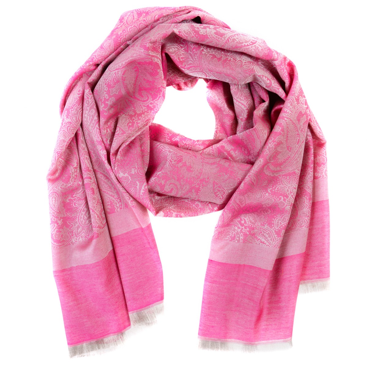 Schal Mit Ornamentmotiv In Pink Von Almsach 