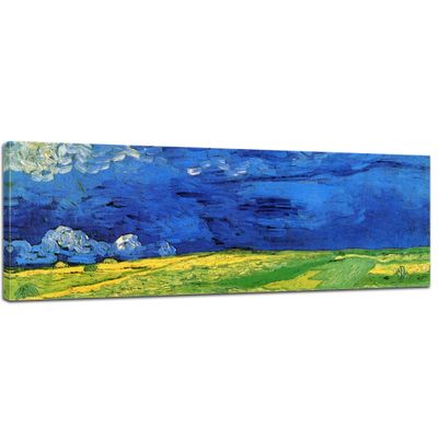 Kunstdruck - Alte Meister - Vincent van Gogh - Weizenfeld unter einem Gewitterhimmel