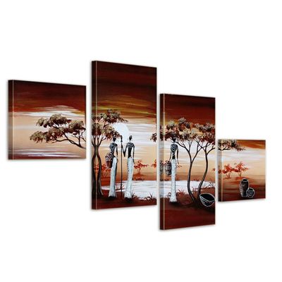 Leinwandbild 100x60cm Handgemalt Afrika M1