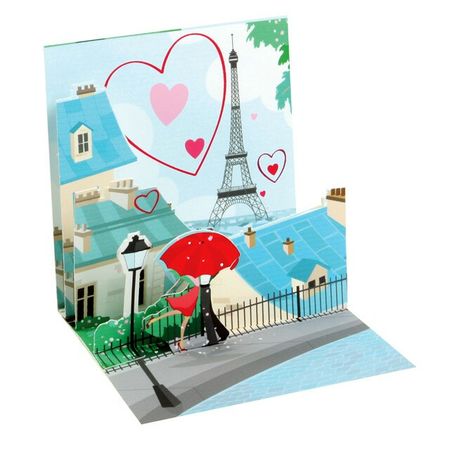 Pop Up 3D Geburtstags Liebe Grußkarte PopShot Paradies Vögel 13x13cm