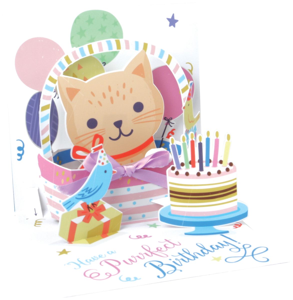 Feste Besondere Anlasse Pop Up 3d Karte Geburtstag Grusskarte Katze Korb 13x13cm Mobel Wohnen Elin Pens Ac Id