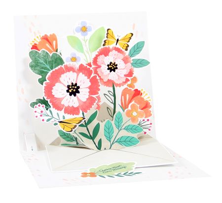 Pop Up 3d Karte Geburtstag Grusskarte Blume Im Briefumschag 13x13cm Popshot