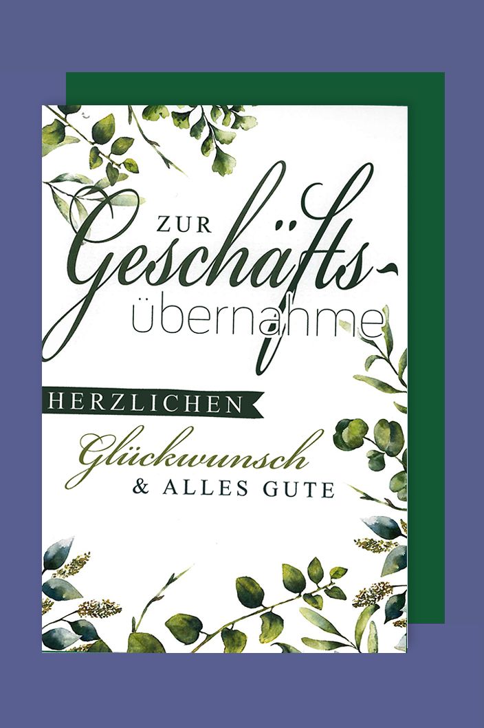 Geschäfts Übernahme Karte Grußkarte Glückwunsch 16x11cm AvanCarte