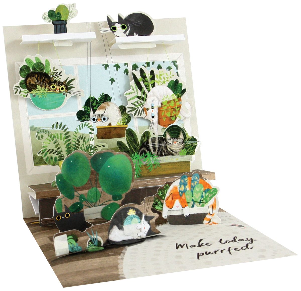 Lovepop 3D-Pop-Up-Karte Katzen – Muttertagskarte Mit Drei Katzen & Mäusen, Mit Umschlag