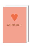 Hochzeit Trauung Karte Grußkarte Altrosa mit Herz und goldener Schrift ...