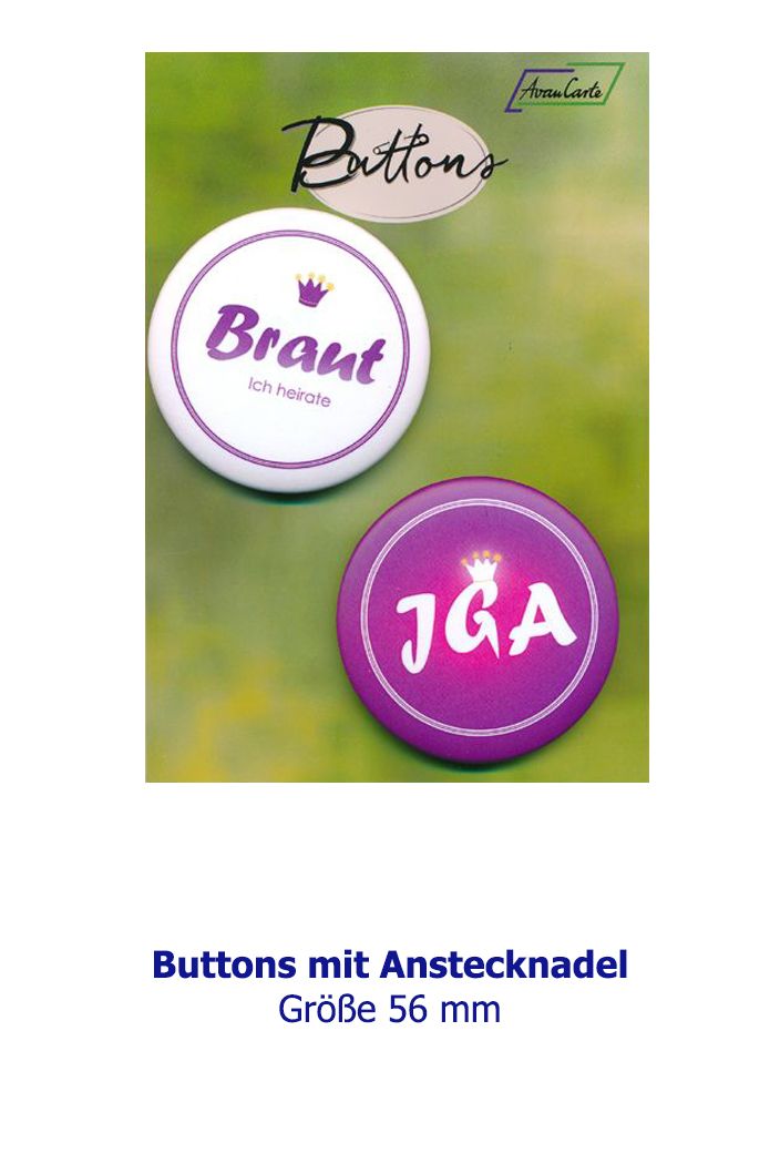 JGA Braut Buttons Set - 12 Bunte Anstecker Für Den Junggesellinnenabschied