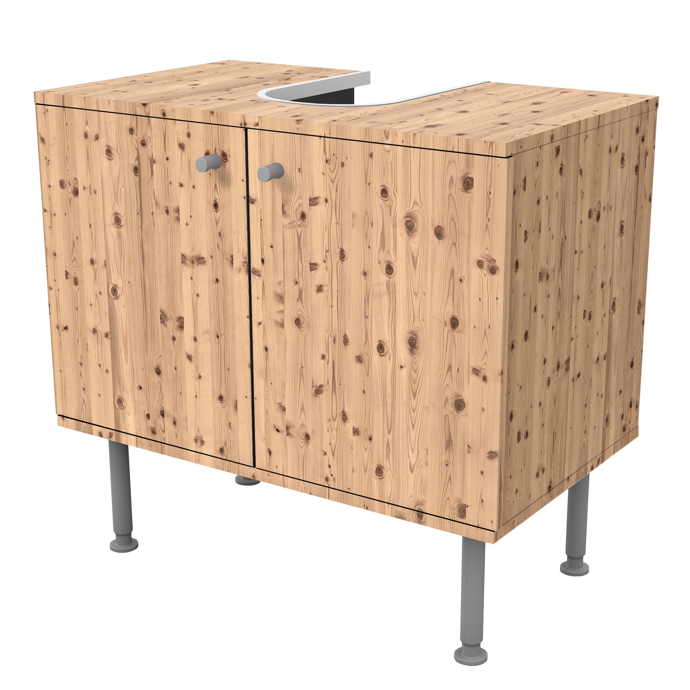 Waschbeckenunterschrank - Holz Antique Whitewood - Holzoptik Badschrank