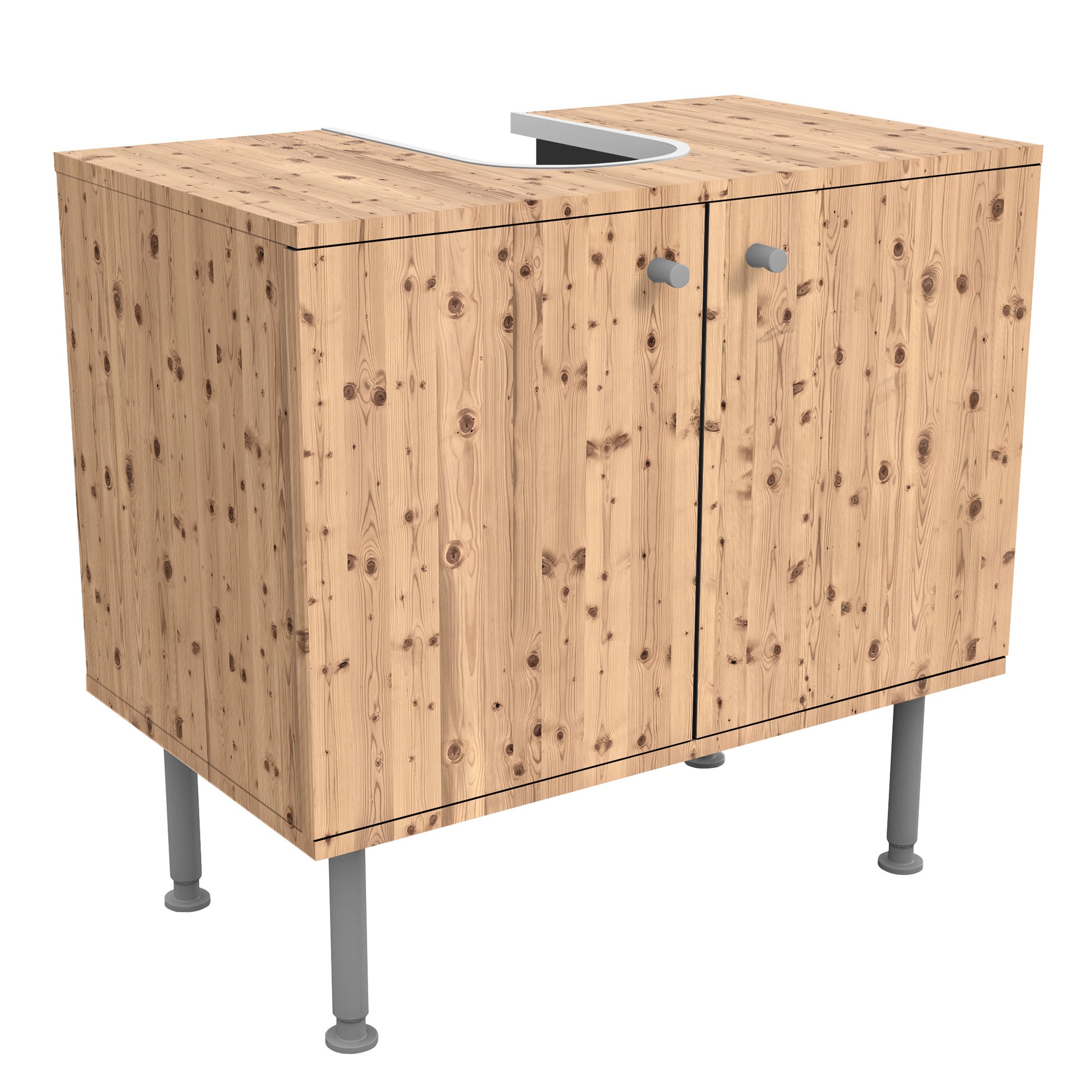 Waschbeckenunterschrank - Holz Antique Whitewood - Holzoptik Badschrank